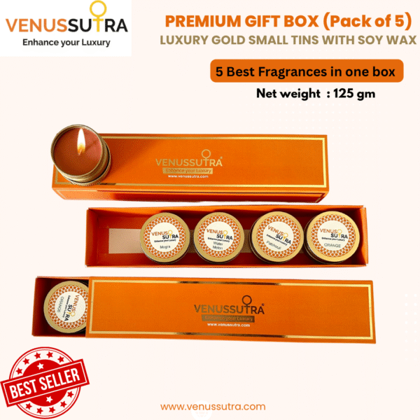 VenusSutra’s Premium Scented Candle Gift Box – Set of 5